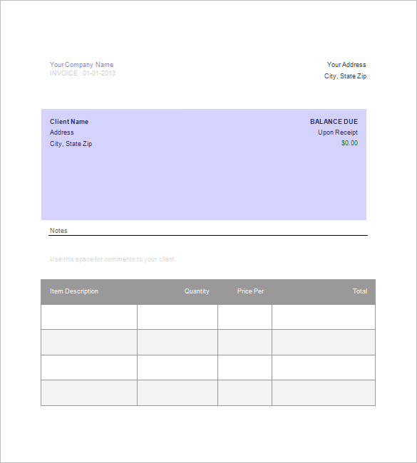 Google Invoice Template 20+ Free Word, Excel, PDF Format | Free 