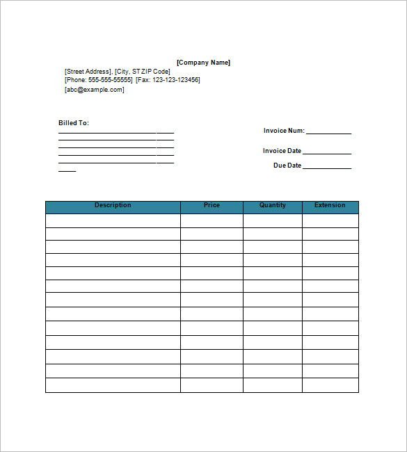 Google Invoice Template 14 Free Word Excel Pdf Format Free Google 