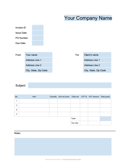 Free Google Docs Invoice Templates | Smartsheet