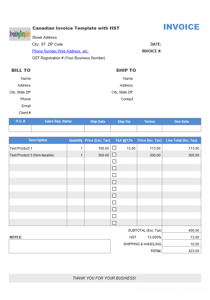 New Zealand Tax Invoice Template