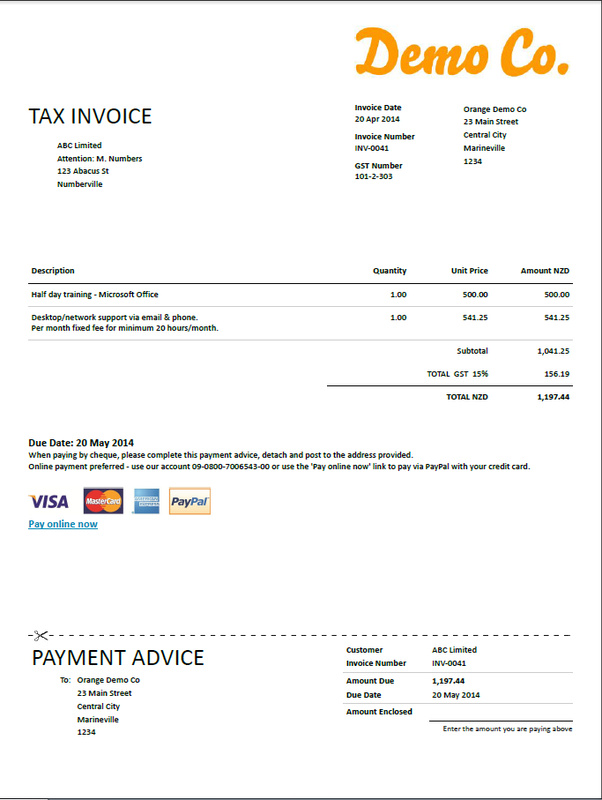 Gst Invoice Template Nz | invoice sample template