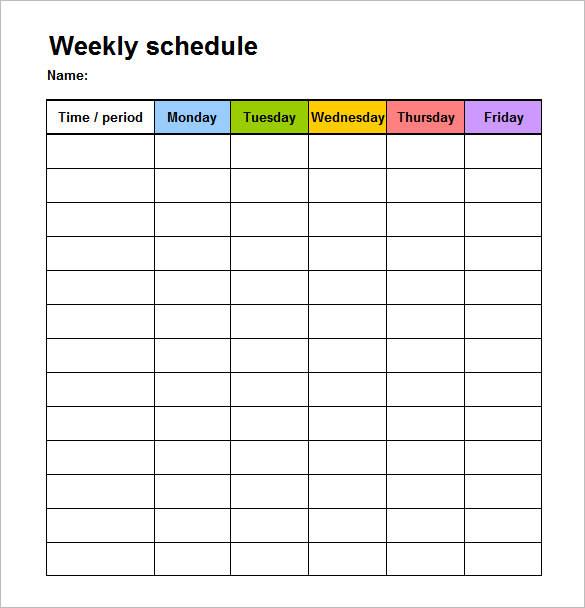 Free Printable Homeschool Daily Schedule Template | Printable 