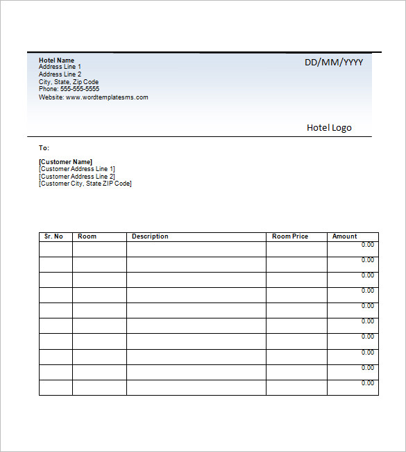 Hotel Invoice Templates 8 Free Word Excel Pdf Format Download Hotel Invoice Templates 8 Free Word Excel Pdf Format Download