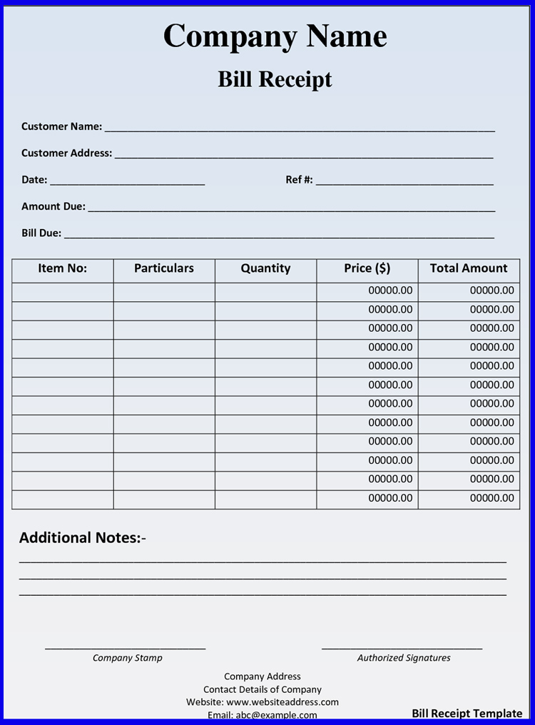 Hotel Invoice Template (in Microsoft Word®) Dotxes