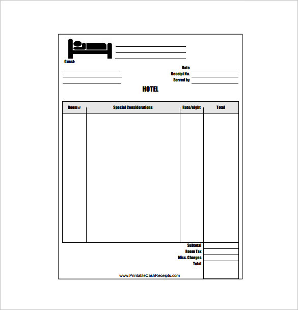 Hotel Invoice Template Printable Invoice Template Hotel Invoice 