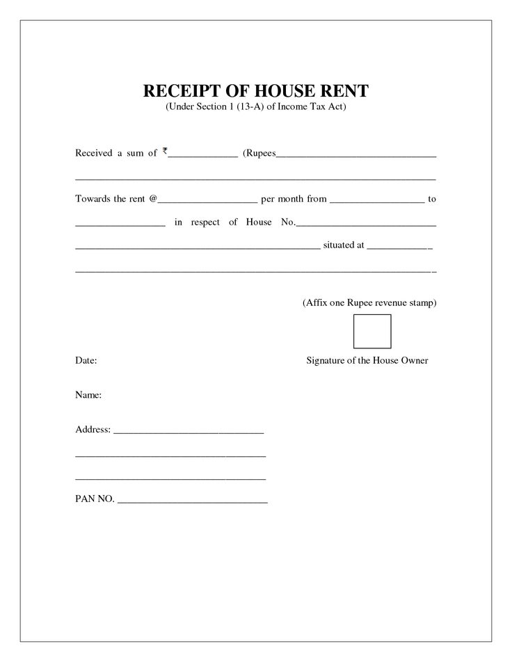 10 Free Rent Receipt Templates