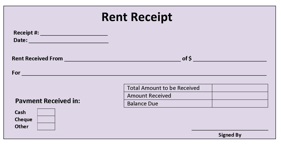 Rent Receipt Template 13+ Free Word, Excel, PDF Format Download Rent Receipt Template 13+ Free Word, Excel, PDF Format Download