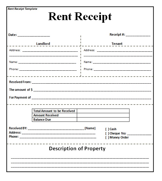 Rent Receipt Template 13+ Free Word, Excel, PDF Format Download Rent Receipt Template 13+ Free Word, Excel, PDF Format Download