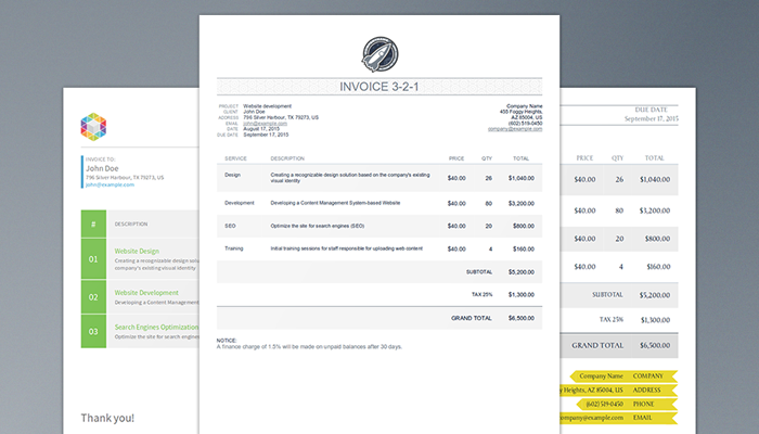 HTML PDF API Free HTML to PDF Invoice templates