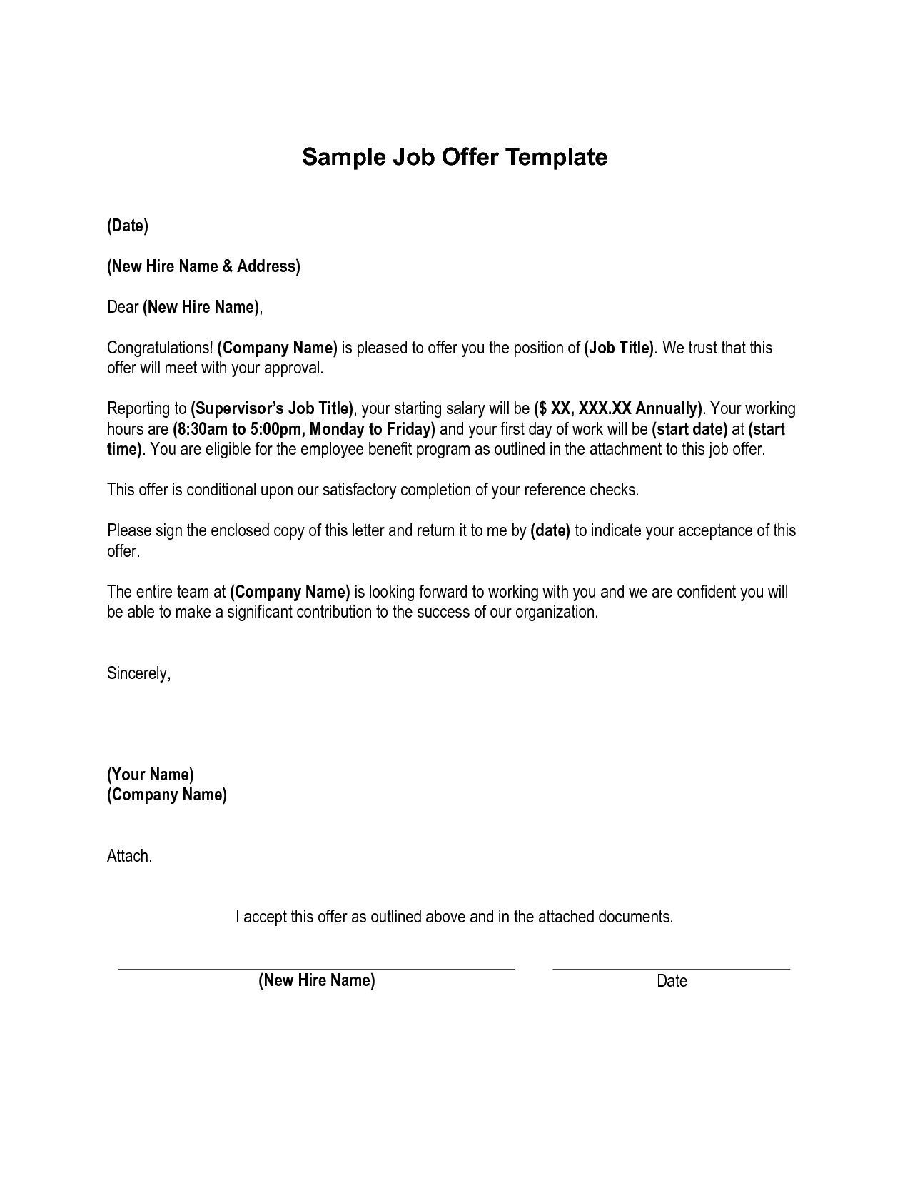 A job offer letter format. | Business Letters | Pinterest | Job 