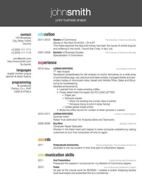 LaTeX Templates » Curricula Vitae/Résumés