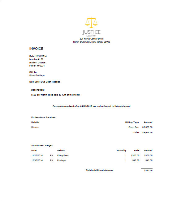 Legal Invoice Templates – 12+ Free Word, Excel, PDF Format Legal Invoice Templates – 12+ Free Word, Excel, PDF Format