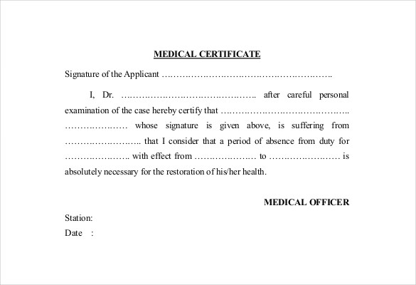 Medical Certificate Template | Places to Visit | Pinterest 