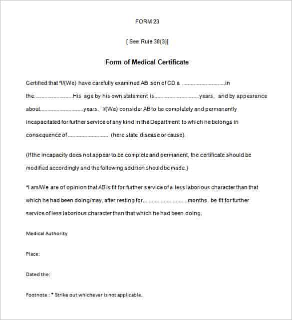 medical leave form template