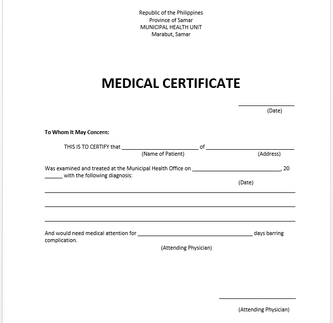 Medical Certificate Template 20+ Free Word, PDF Documents 