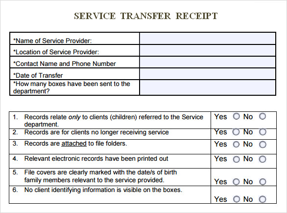 Sample Service Receipt Template 9+ Free Documents in PDF, Word Sample Service Receipt Template 9+ Free Documents in PDF, Word