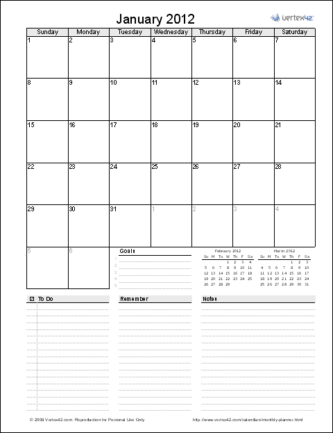 Monthly Planner Template Free Printable Monthly Planner for Excel Monthly Planner Template Free Printable Monthly Planner for Excel