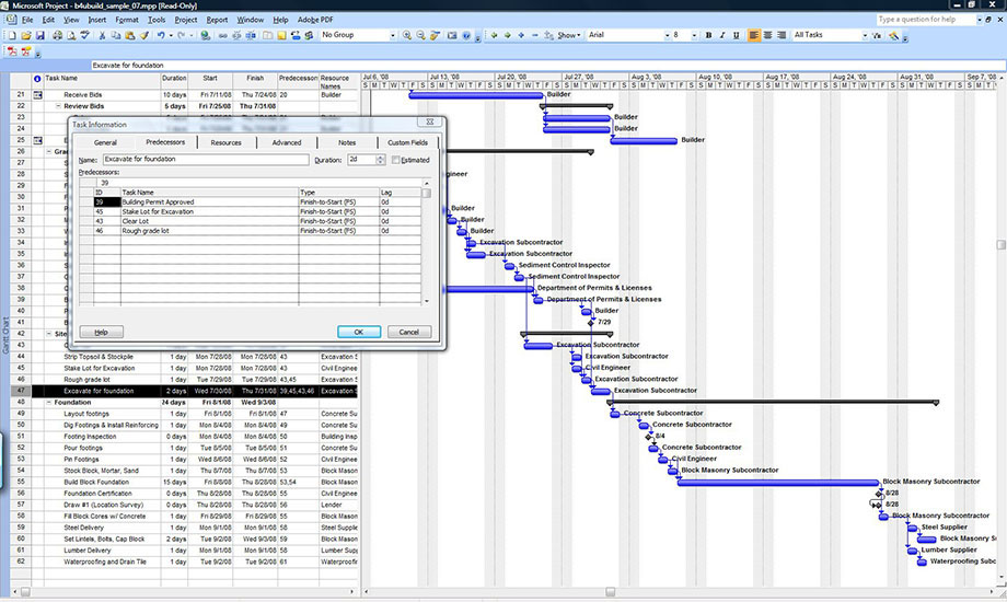 Download A Sample Microsoft Project Construction Schedule Download A Sample Microsoft Project Construction Schedule
