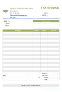 nanny receipt template