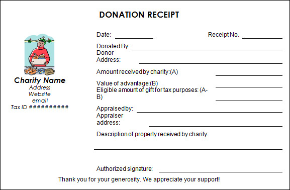 16 Donation Receipt Template Samples | Templates Assistant