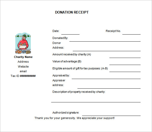 Donation Receipt Template 12+ Free Word, Excel, PDF Format 