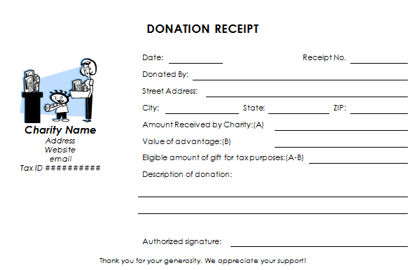Charitable Donation Receipt Charitable Donation Receipt