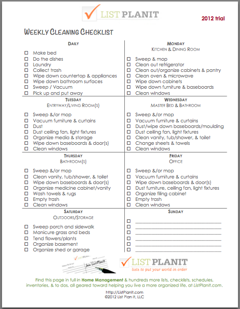 office cleaning list checklist | Janitorial Supplies Checklist 