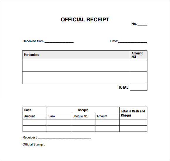 Receipt Examples Templates Template Examples