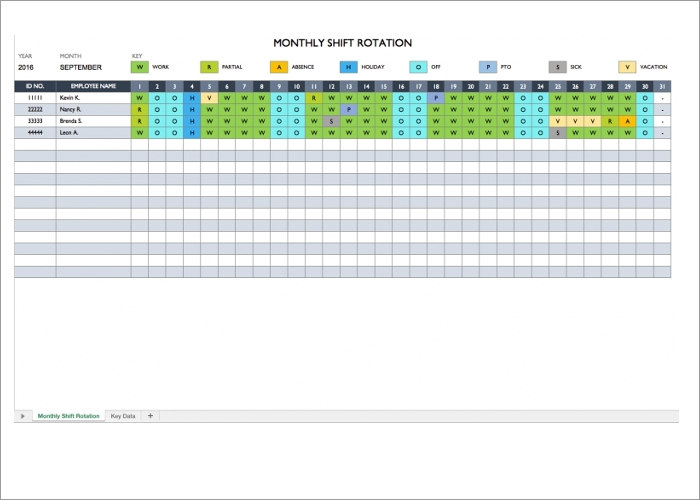 On Call Schedule Templates Word, PDF & Excel Format | Creative 