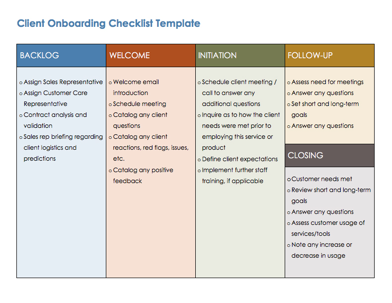 You should only use an Excel onboarding checklist template when 