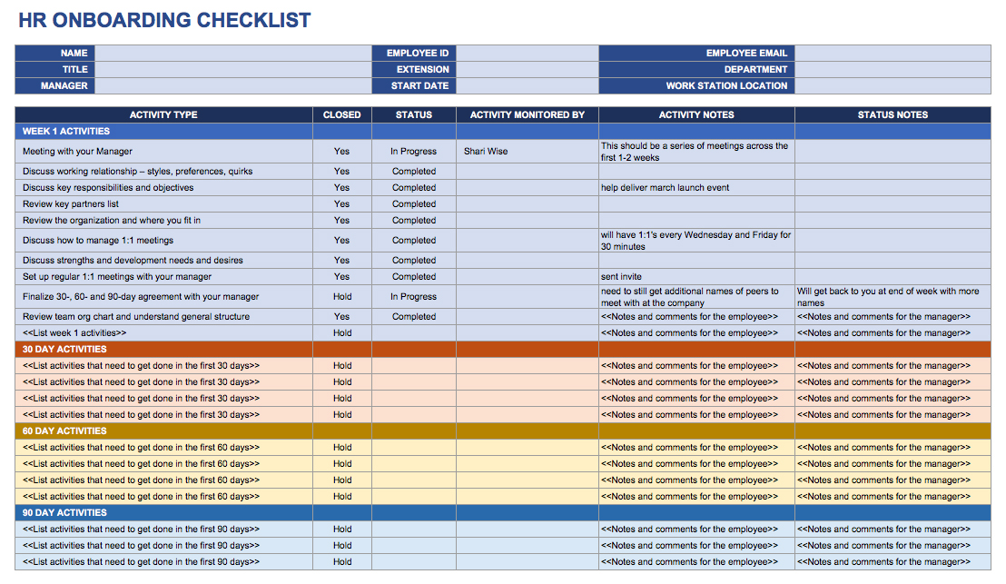 Onboarding Checklist Template – 10+ Free Word, Excel, PDF 