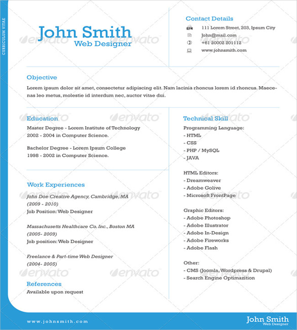 10 Free Resume Templates for Artists