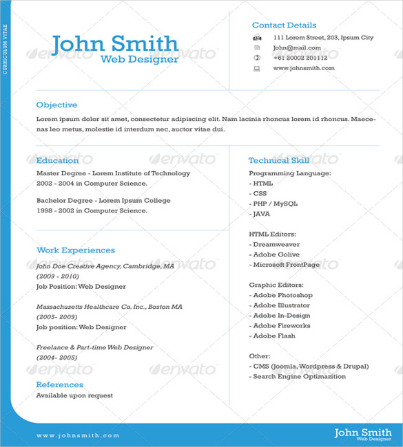 10 Free Resume Templates for Artists 10 Free Resume Templates for Artists