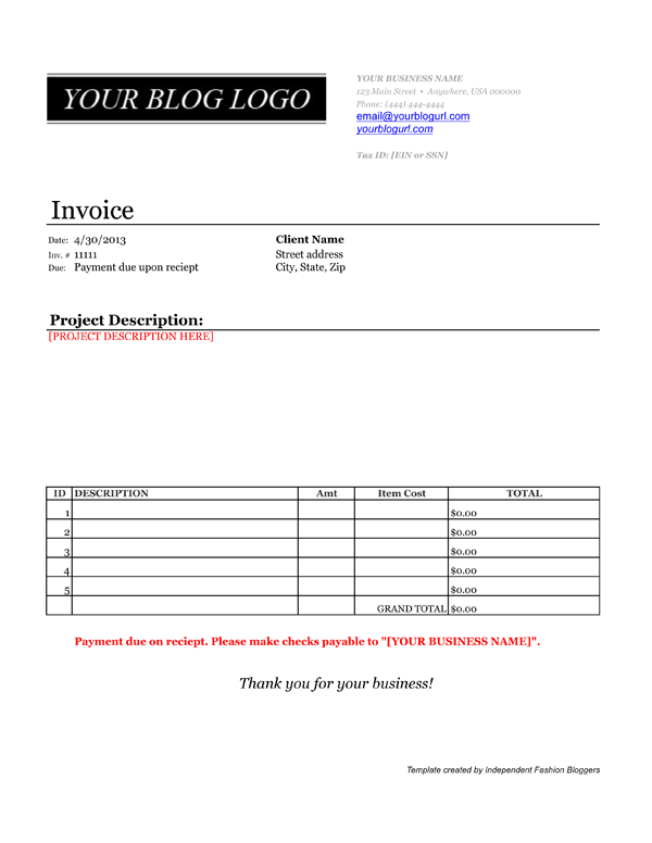 Occupyhistoryus Winsome Get Paid Invoice Template For Your Blogger Occupyhistoryus Winsome Get Paid Invoice Template For Your Blogger