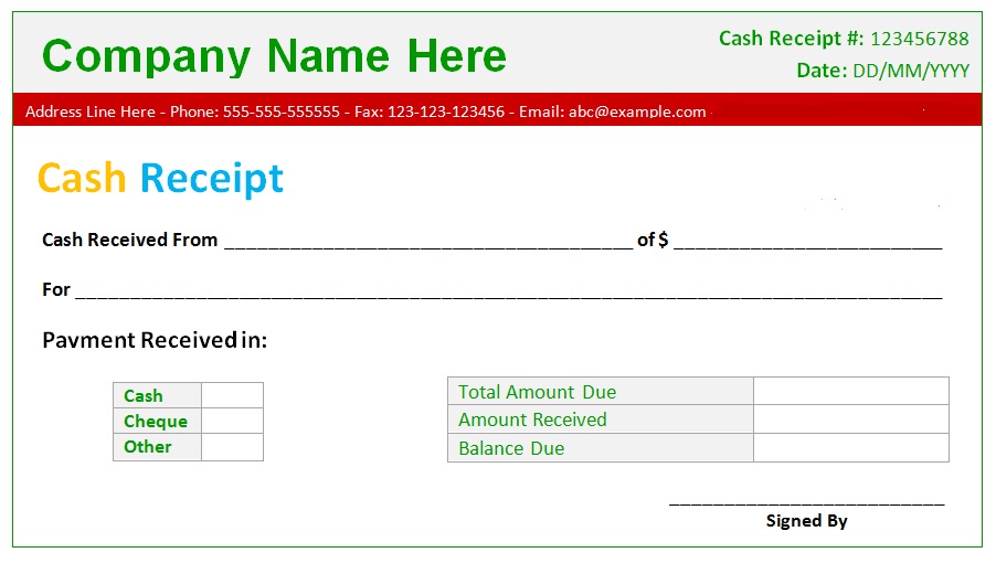 Cash Receipt Template 15+ Free Word, Excel Documents Download 