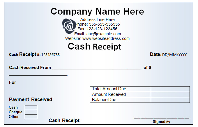 MS Excel Payment Receipt Template | Collection of Business 