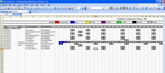 Scheduled Asset Maintenance Planner