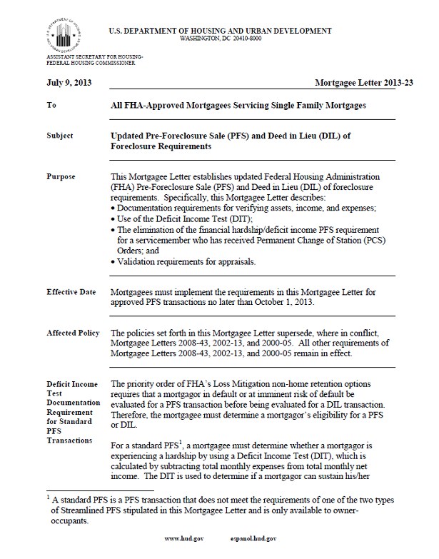 HUD/FHA Short Sale: Homeowner Wants to Stay Current, HUD Says “NO HUD/FHA Short Sale: Homeowner Wants to Stay Current, HUD Says “NO