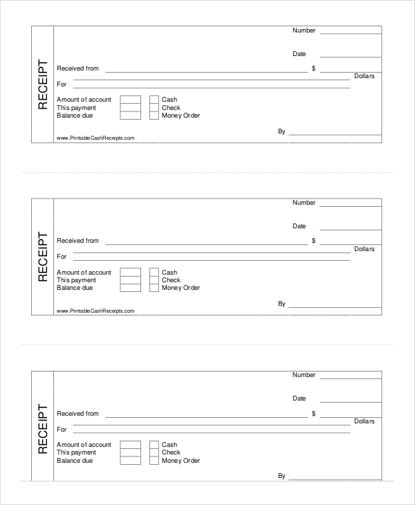 Fillable Cash Receipt Form OpenOffice template