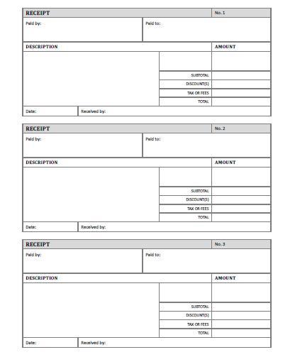 Free Printable Receipt Templates | Free Printable Cash Receipts 