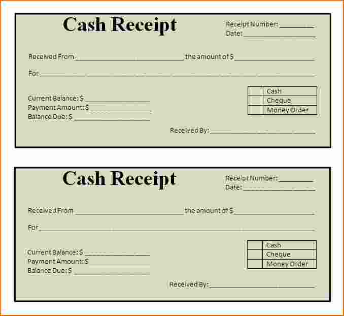 Free Receipt Forms