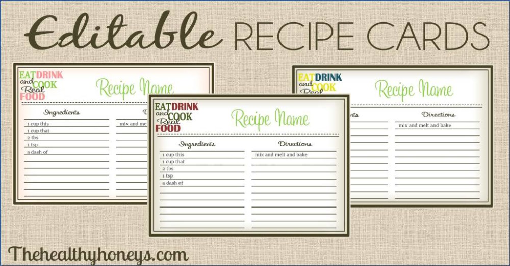 40 Recipe Card Template and Free Printables | Tip Junkie