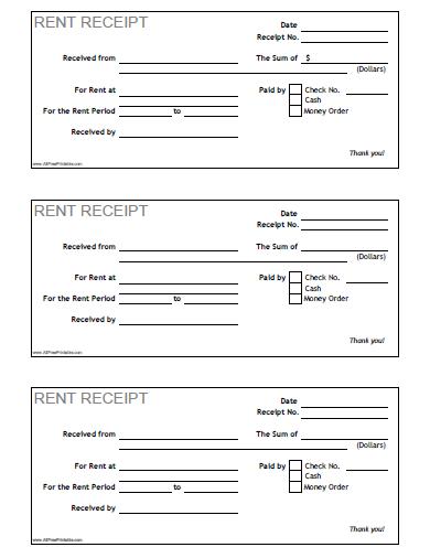 Rent Receipt Free Printable AllFreePrintable.com