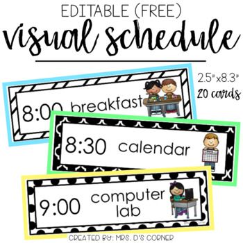 Free Behavior Management Resources | Schedule cards, Visual 