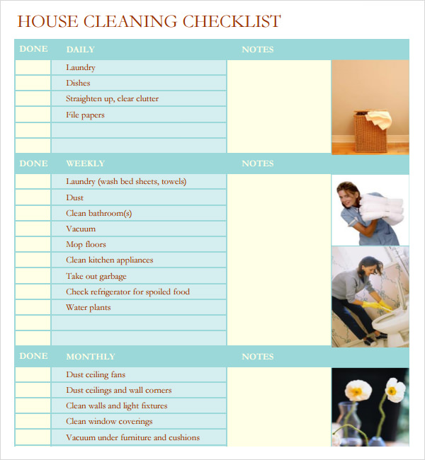 9 best cleaning checklist images on Pinterest | Checklist template 