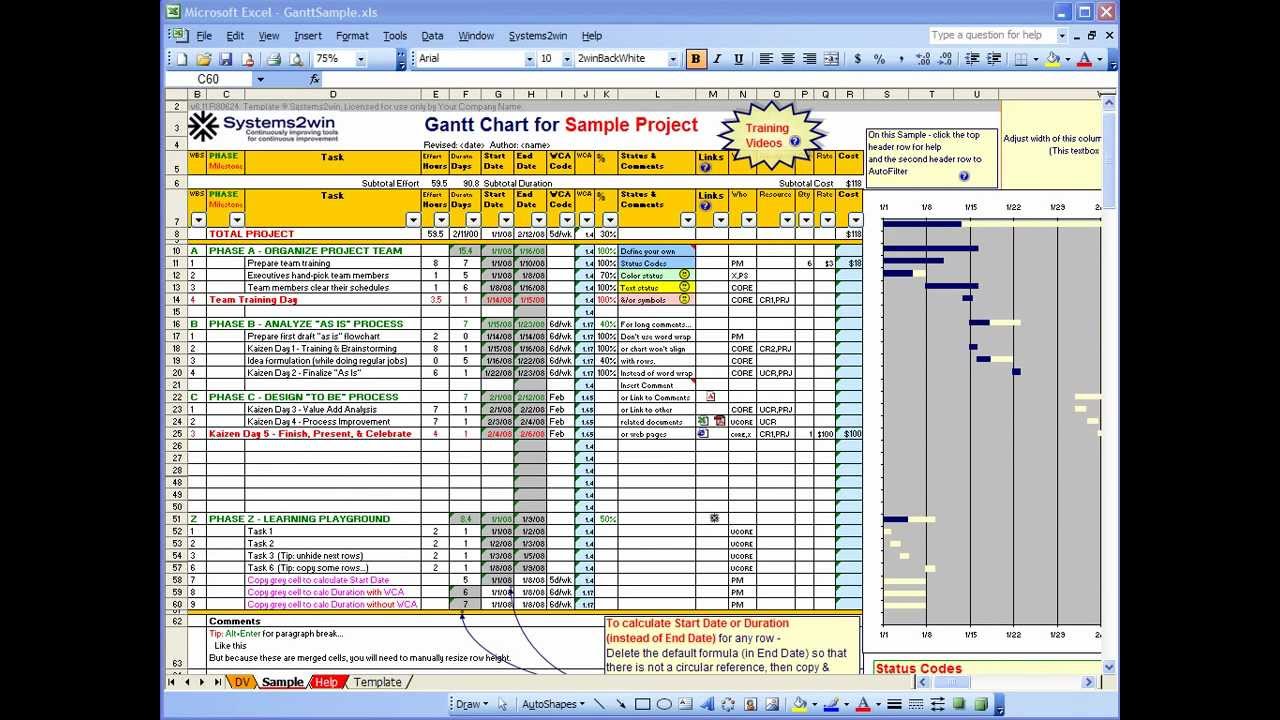 Excel Gantt Chart Project Plan YouTube Excel Gantt Chart Project Plan YouTube
