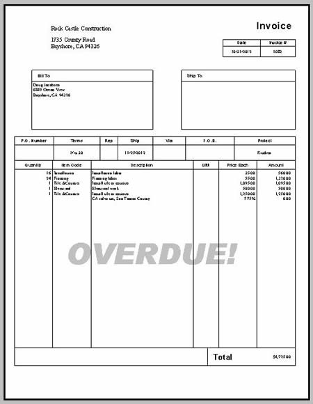 Quickbooks Invoice Template | invoice example