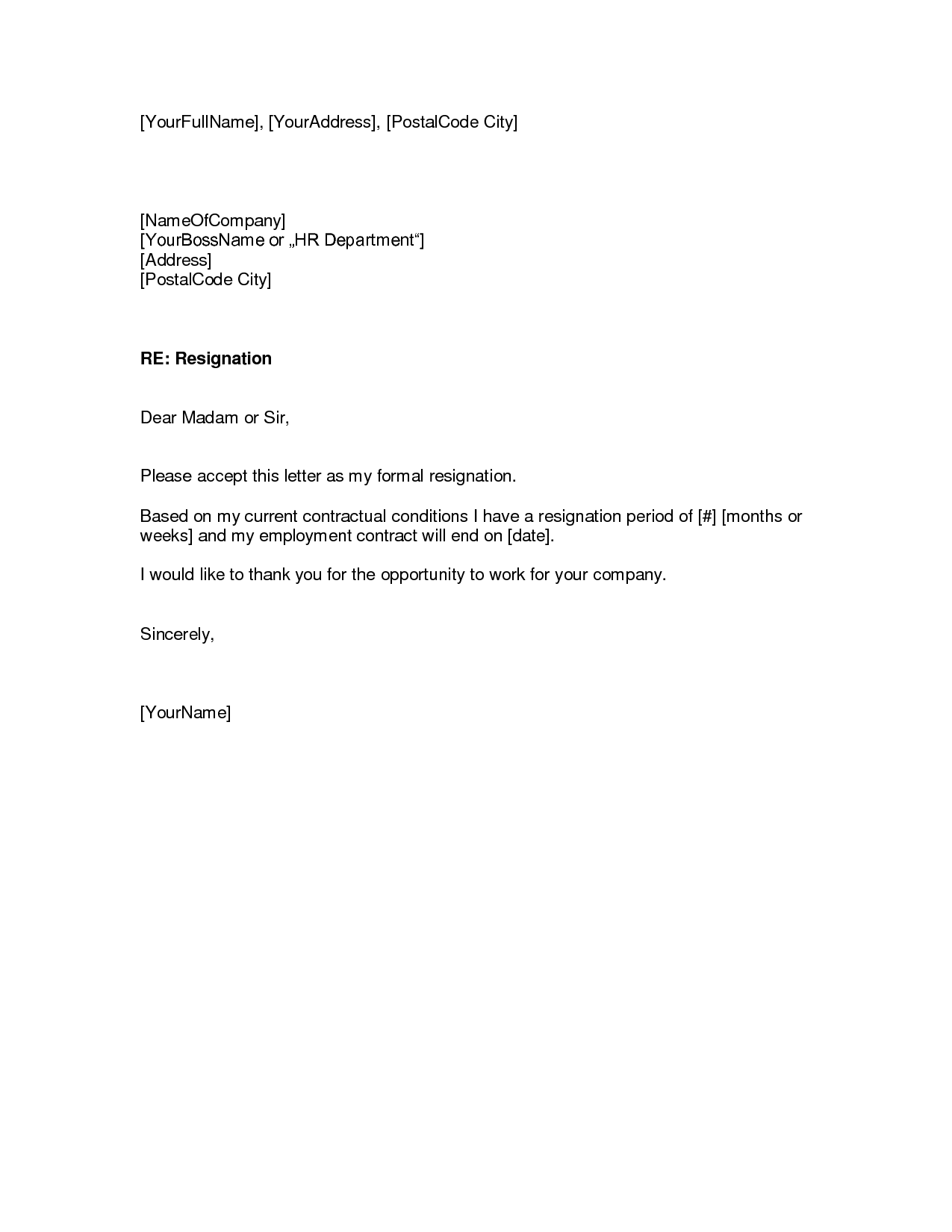 11+ Notice of Resignation Letter Templates – Free Sample, Example 