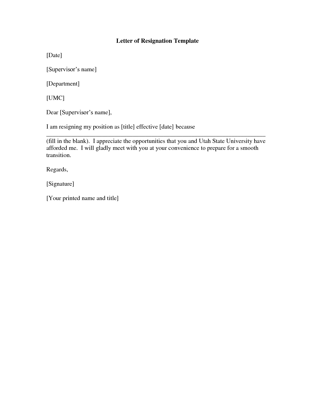 Letter of Resignation Template best resignation letter sample Letter of Resignation Template best resignation letter sample