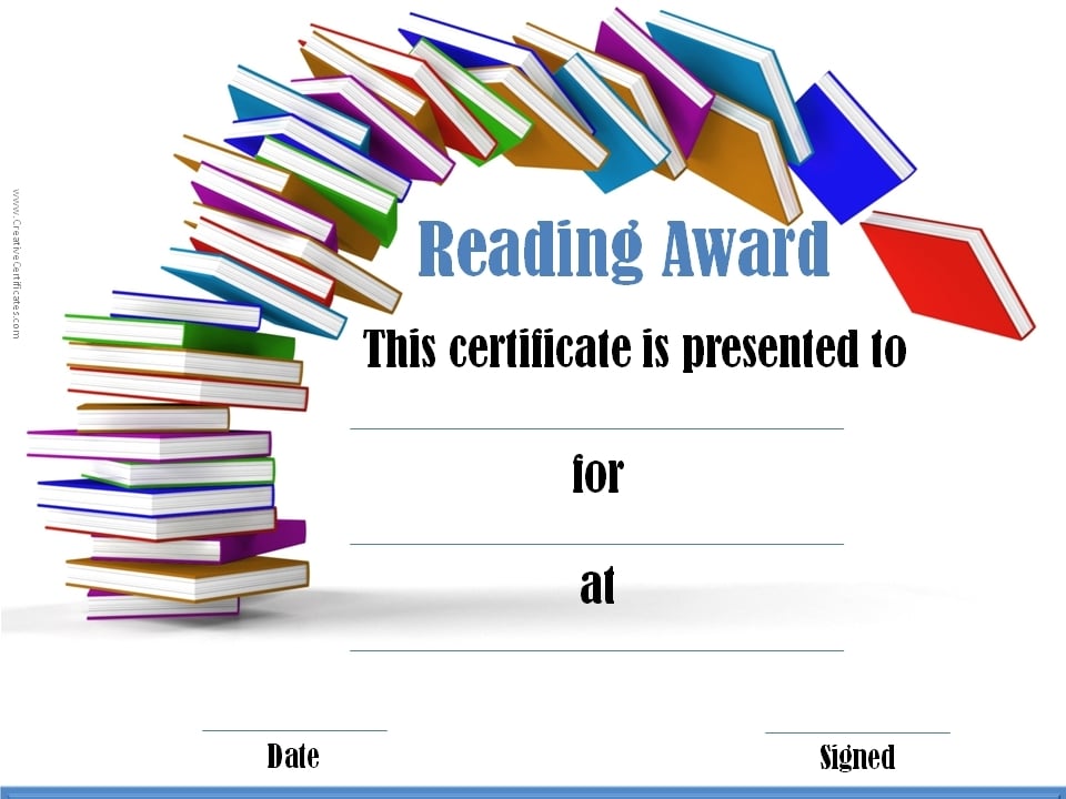 Reading Awards and Certificate Templates Free & Customizable Reading Awards and Certificate Templates Free & Customizable